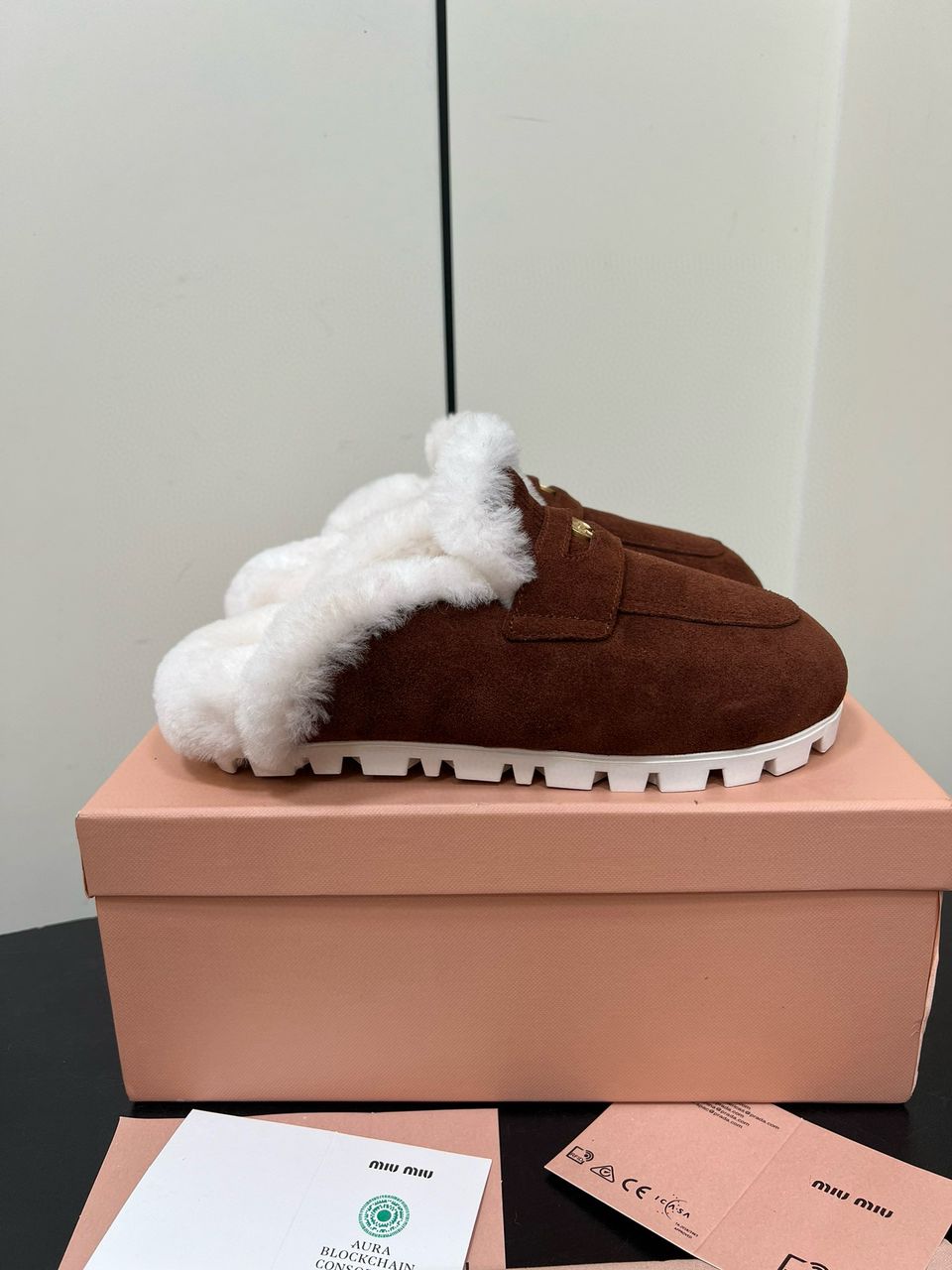 Brown Suede Mules