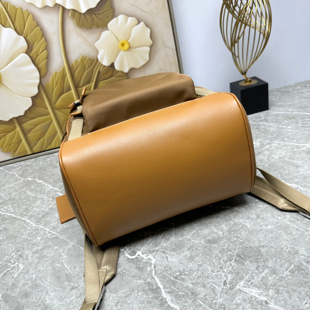 Cork Beige Re-Nylon & Leather Backpack