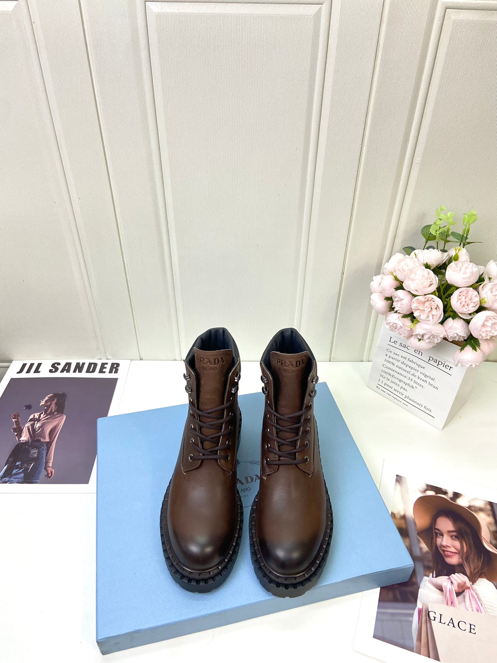 Ebony Leather & Re-Nylon Booties