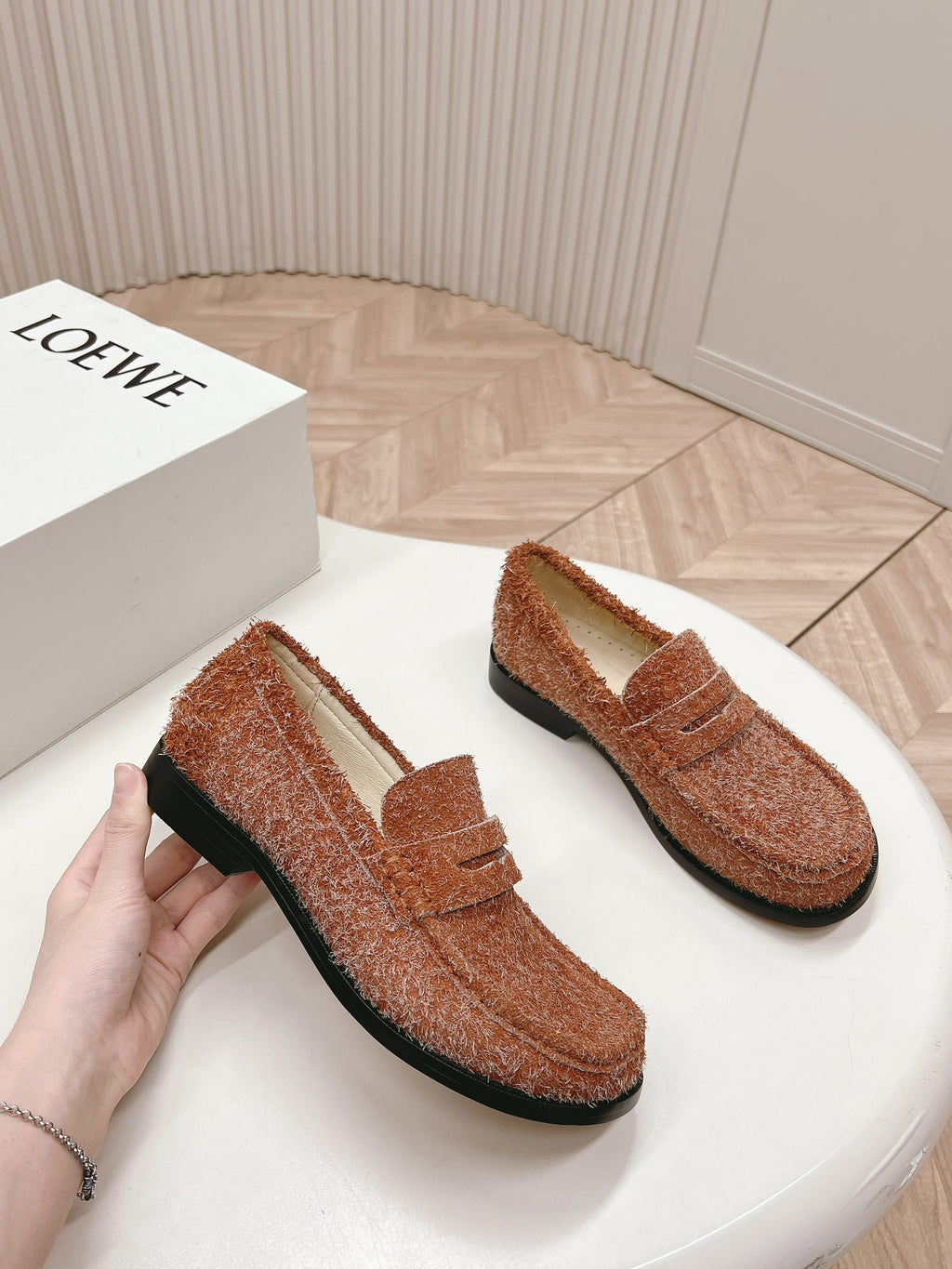 Tan Campo Loafer In Brushed Suede