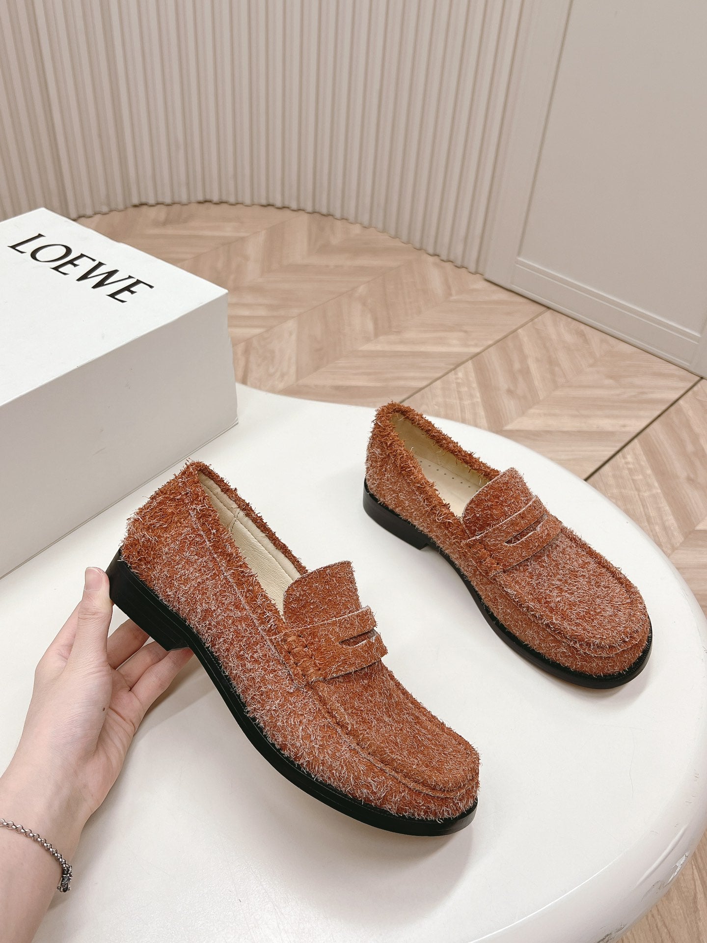 Tan Campo Loafer In Brushed Suede
