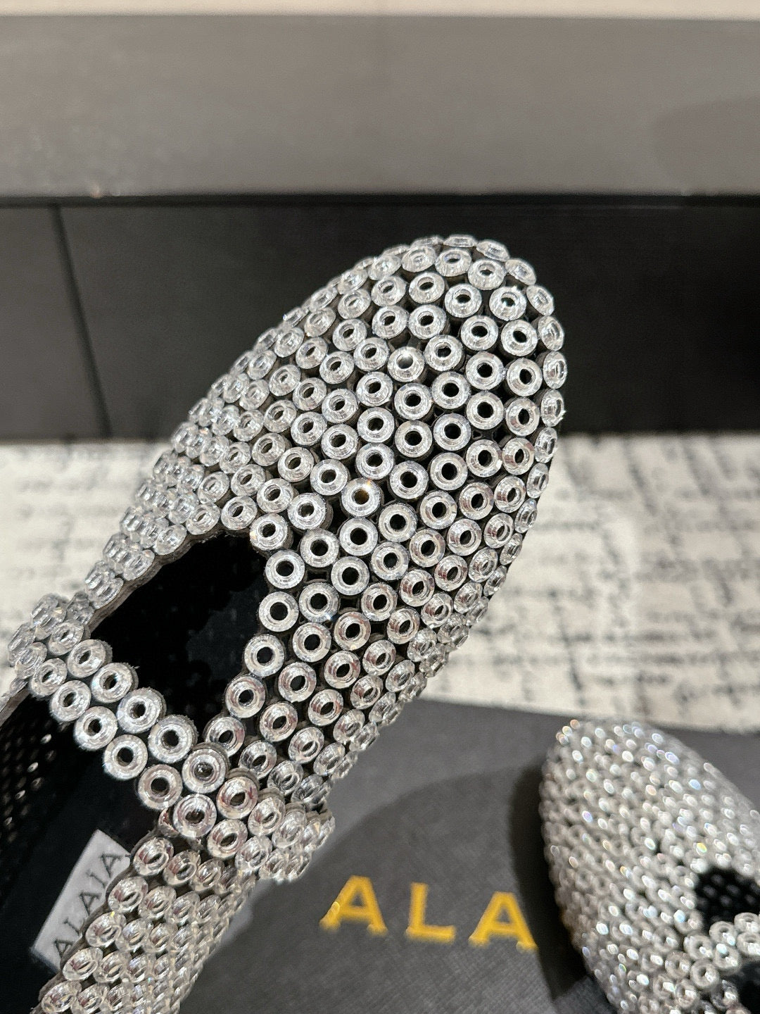 Transparent Ballet Flats In Glass Eyelet