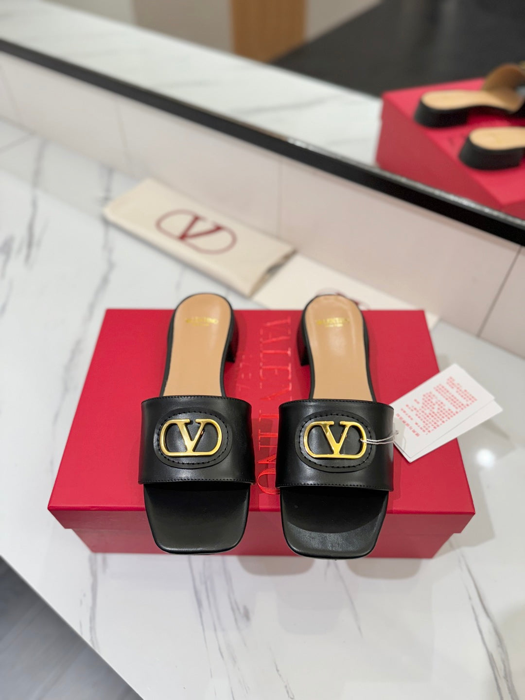 Black Slide Sandal 20mm