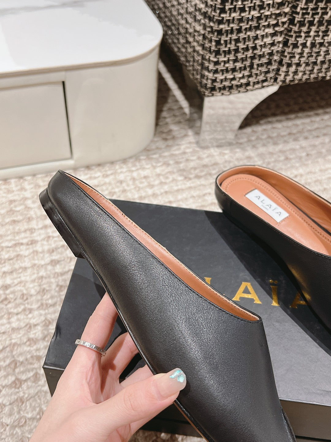 Black AS Flat Mules