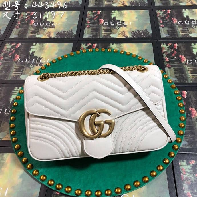 White GM medium shoulder bag
