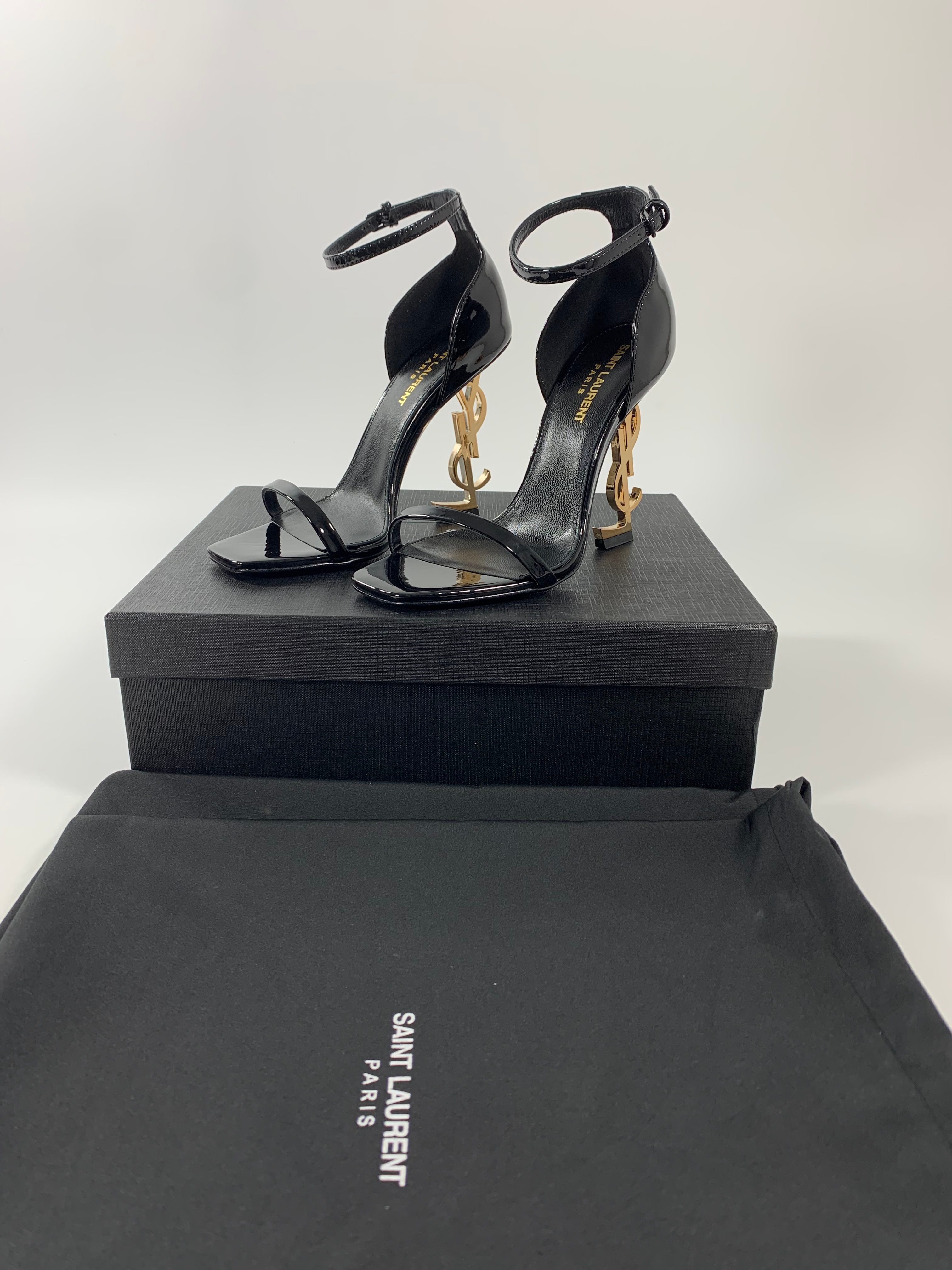 Black Opyum Sandals In Patent Leather