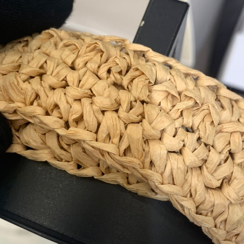 Natural large raffia tote bag