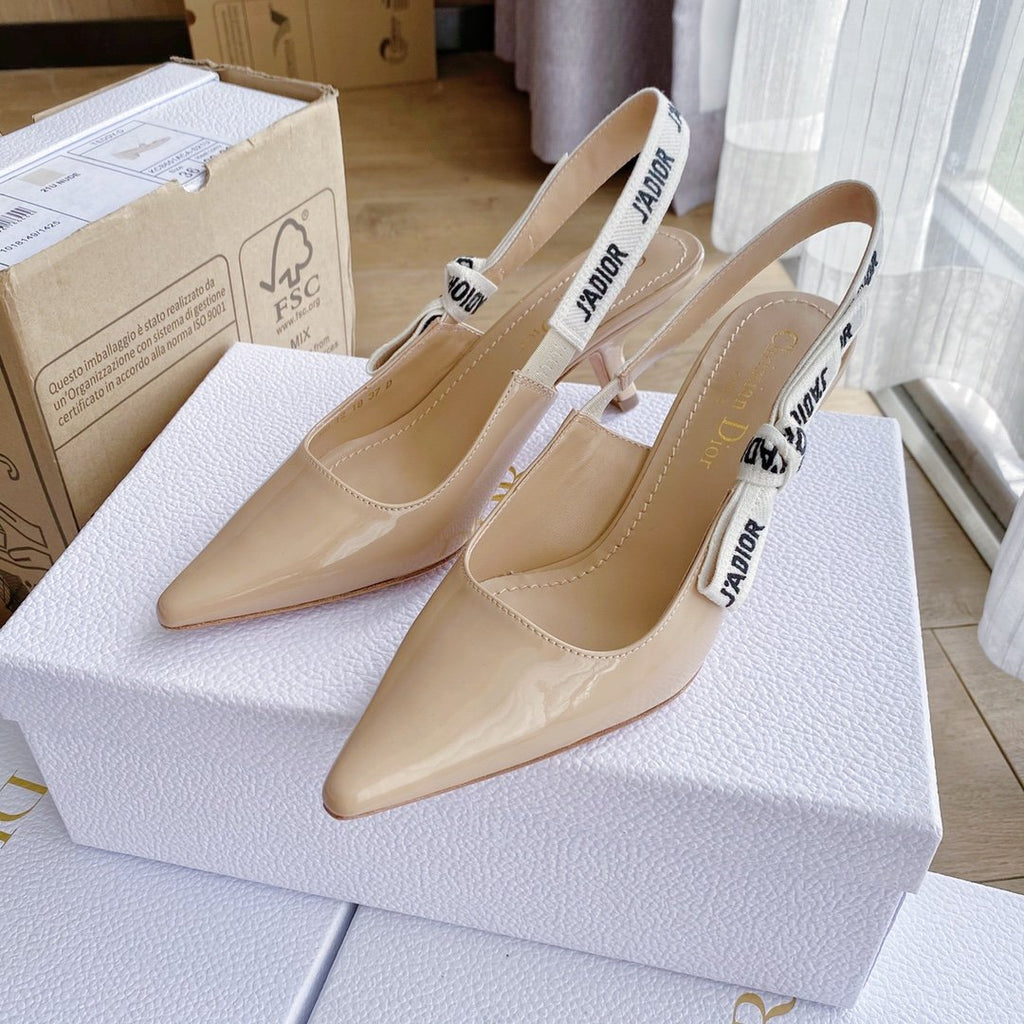 Nude Patent JD slingback  pump
