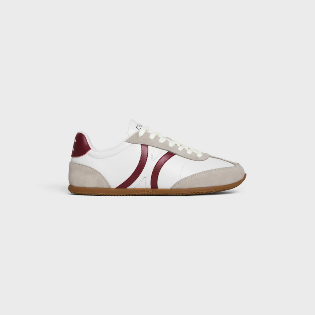 Optic White/Dark Burgundy/Grey Jogger Low Lace-Up Sneaker