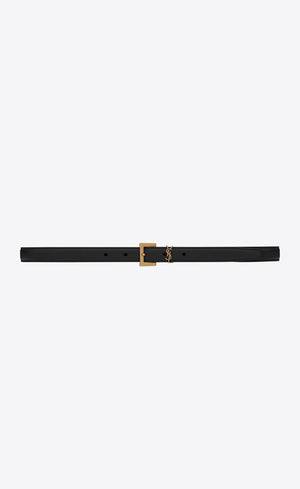 Gold YC Thin Belt With Square Buckle In Box