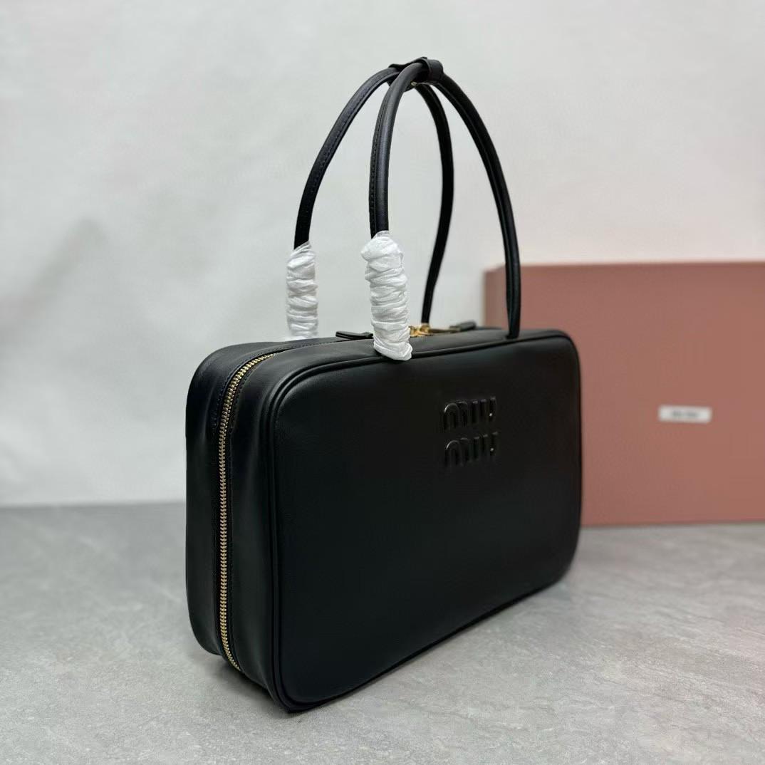 Black Leather Beau Bag