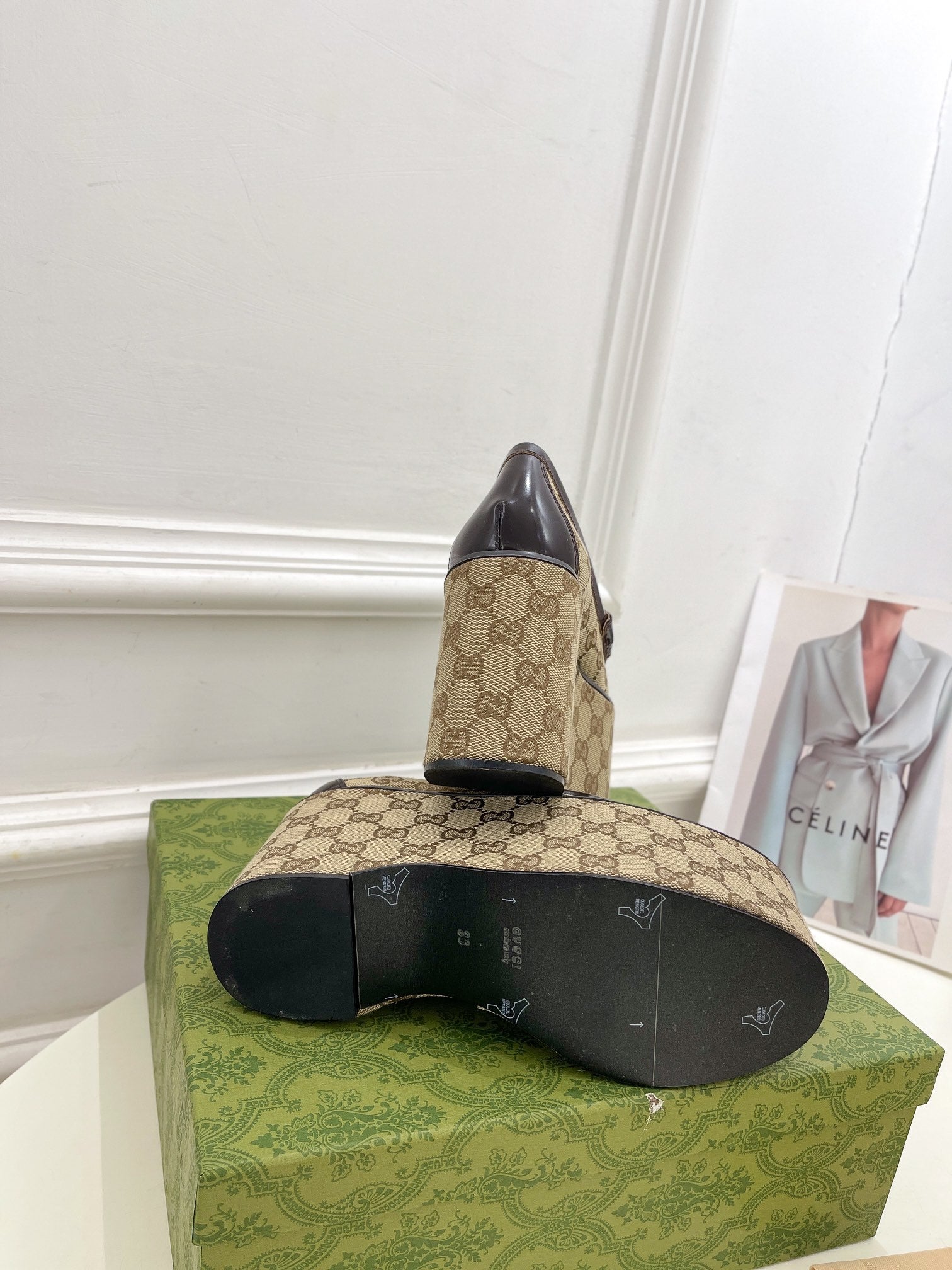 Beige & Ebony Horsebit Platform Loafer