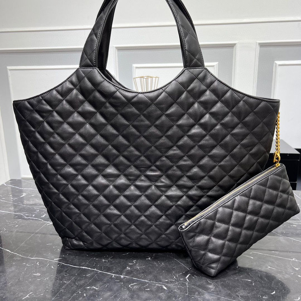 Black YI maxi shopping bag