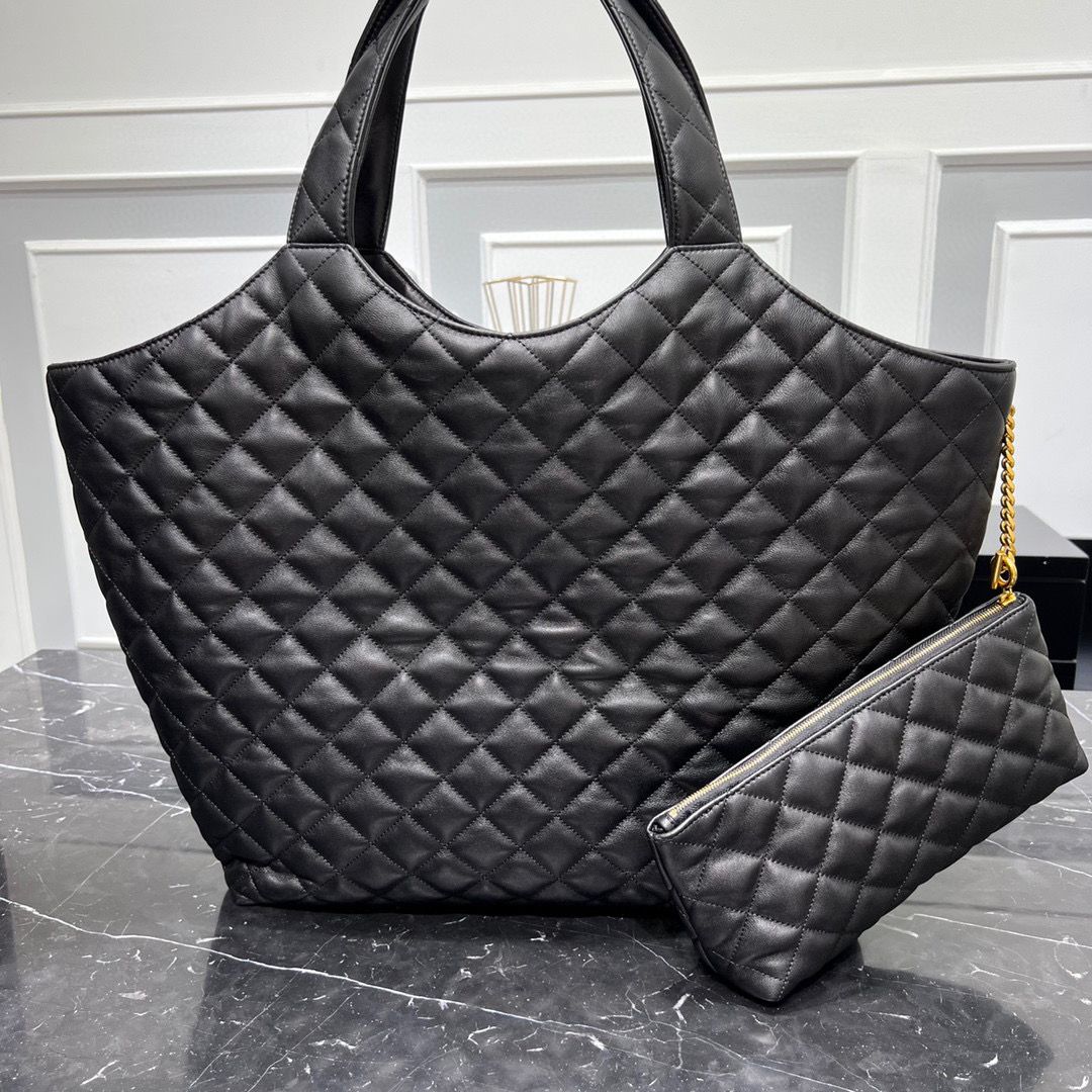 Black YI maxi shopping bag