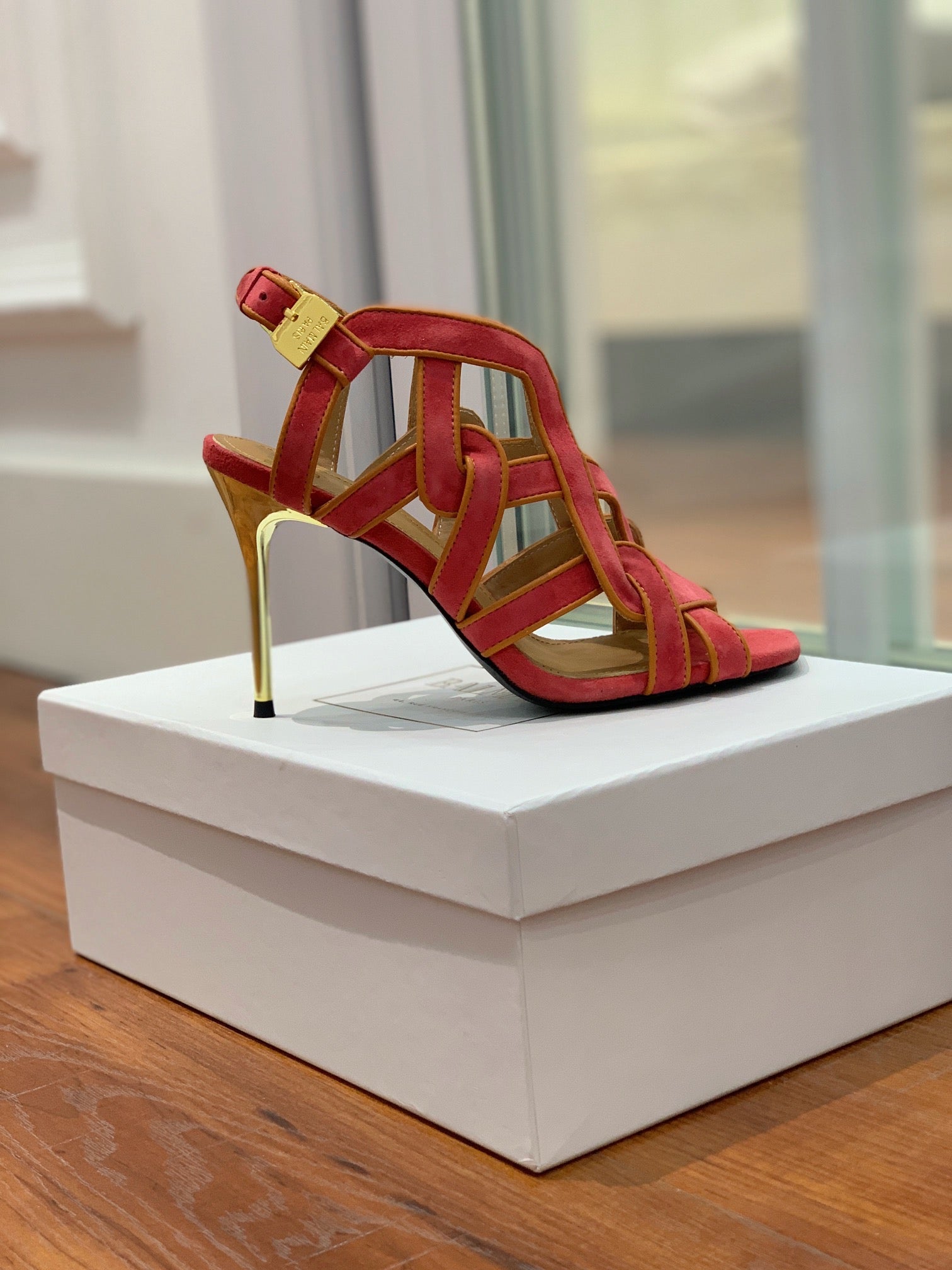 Rose & Orange BU strappy sandals