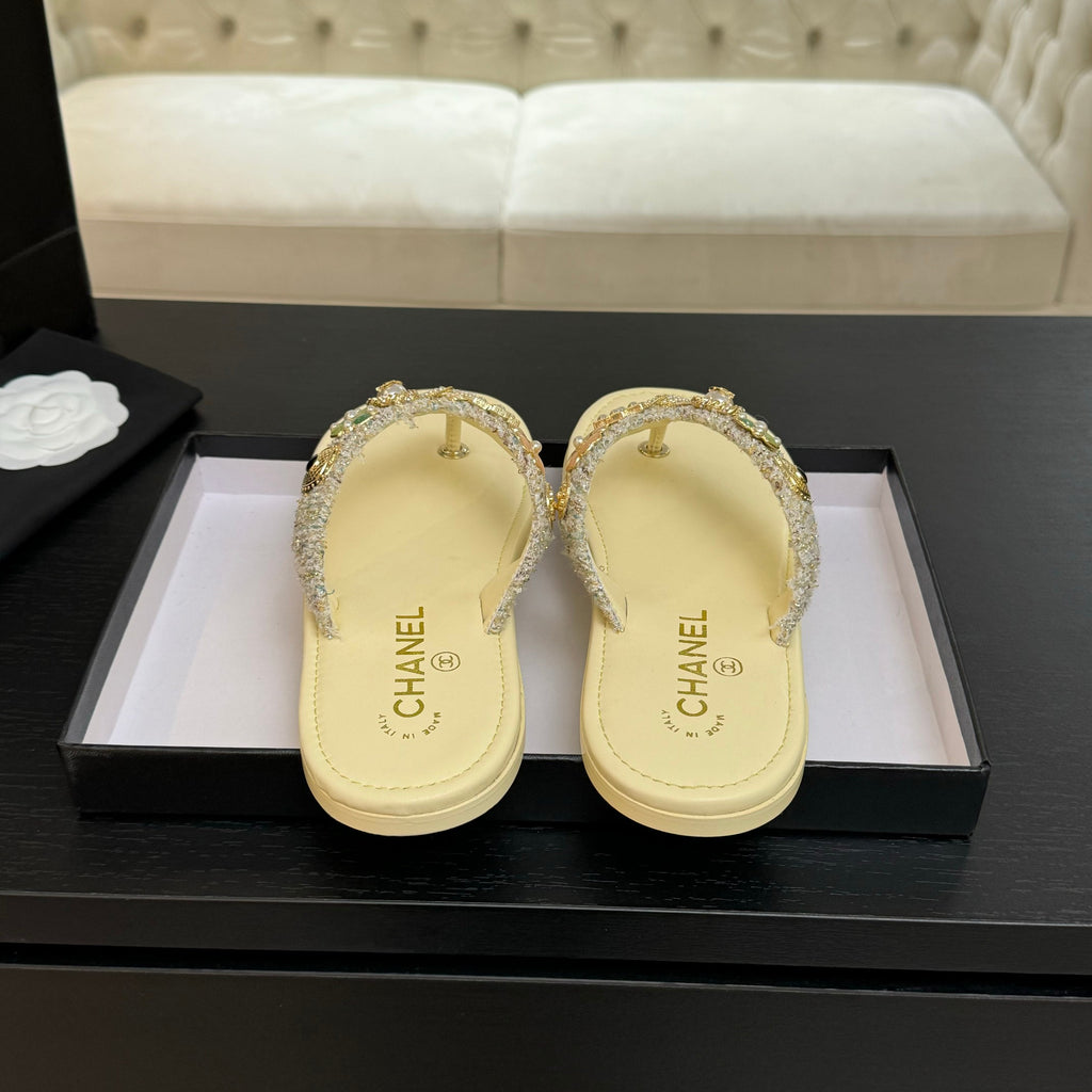 Light Yellow, Pink & Light Blue Thongs