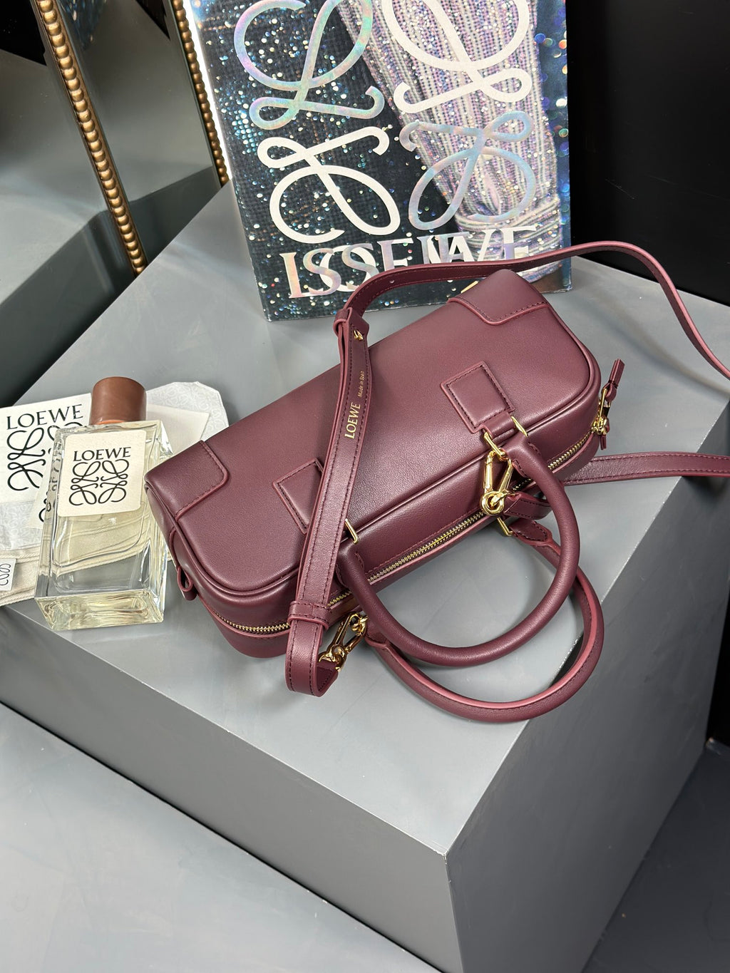 Dark Burgundy Amazona 23 Cropped Bag