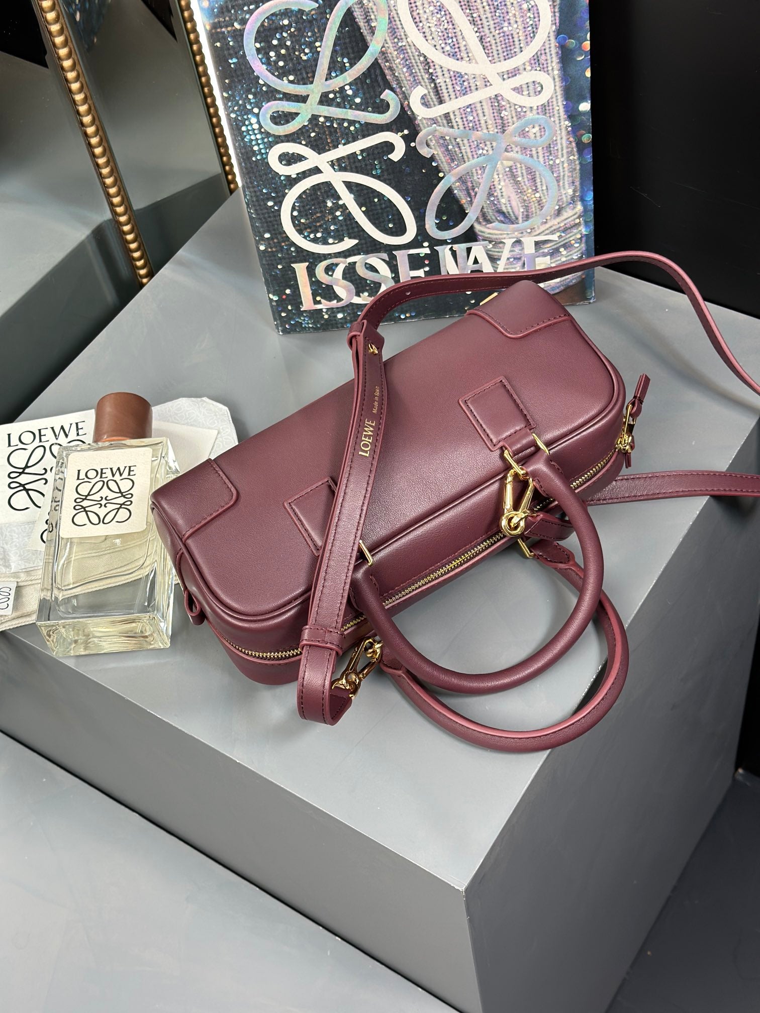 Dark Burgundy Amazona 23 Cropped Bag