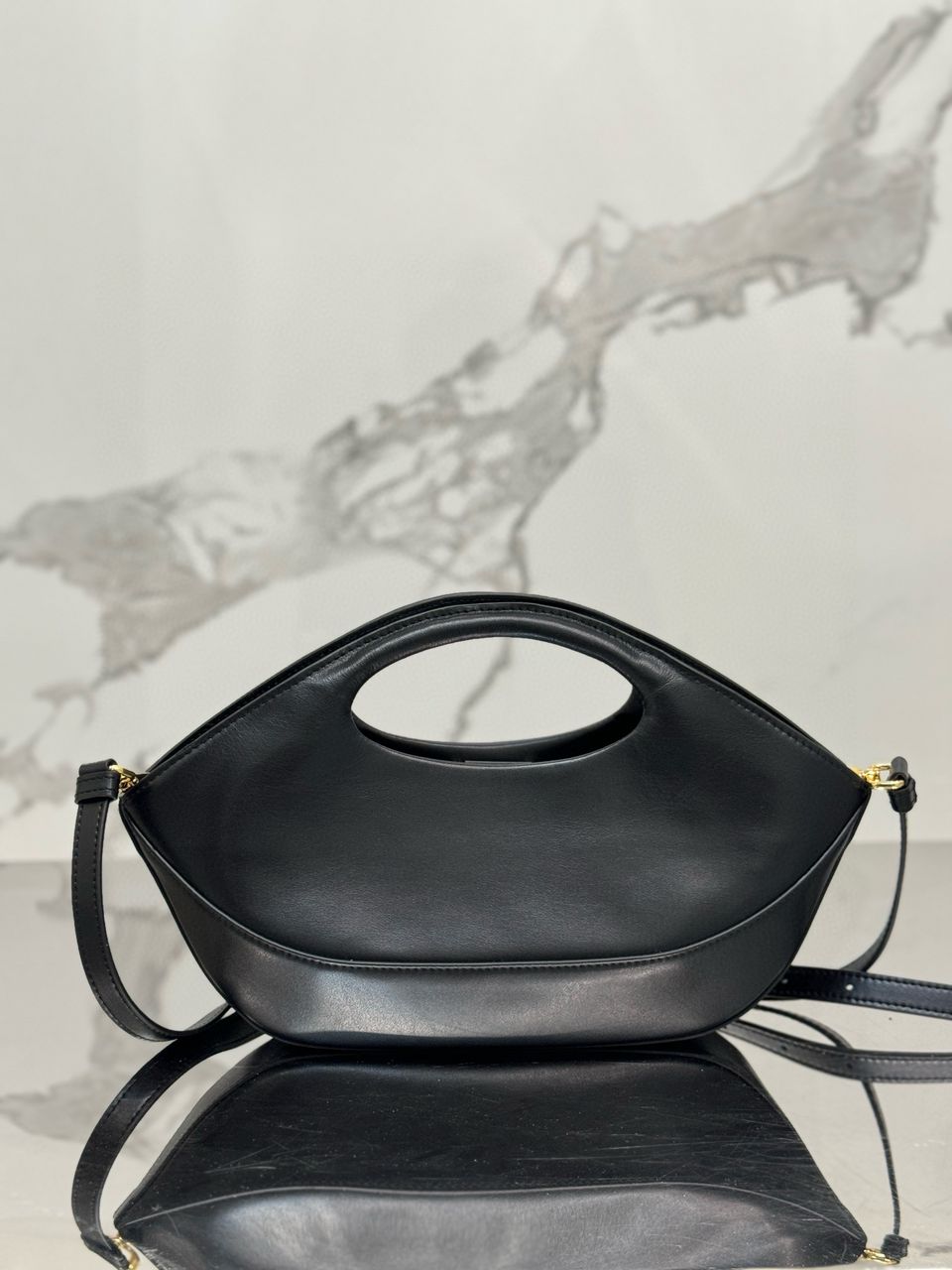 Black Medium Leather Handbag