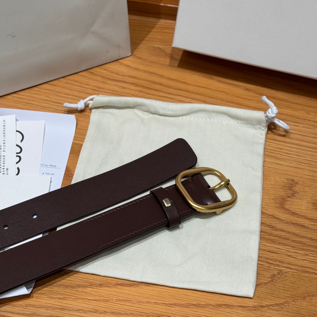 Dark Brown Rounded Soft Belt