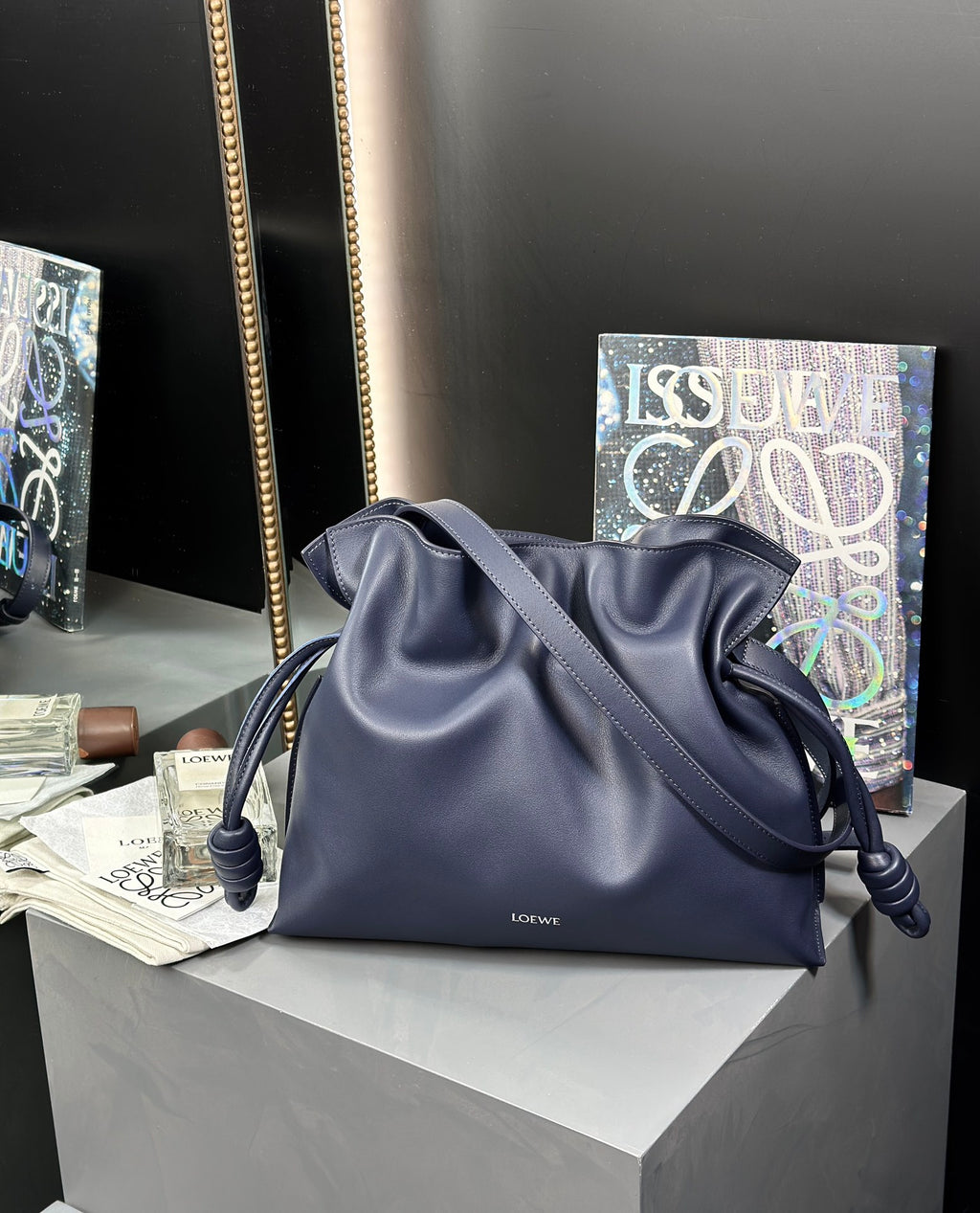 Abyss Blue Medium Flamenco Clutch