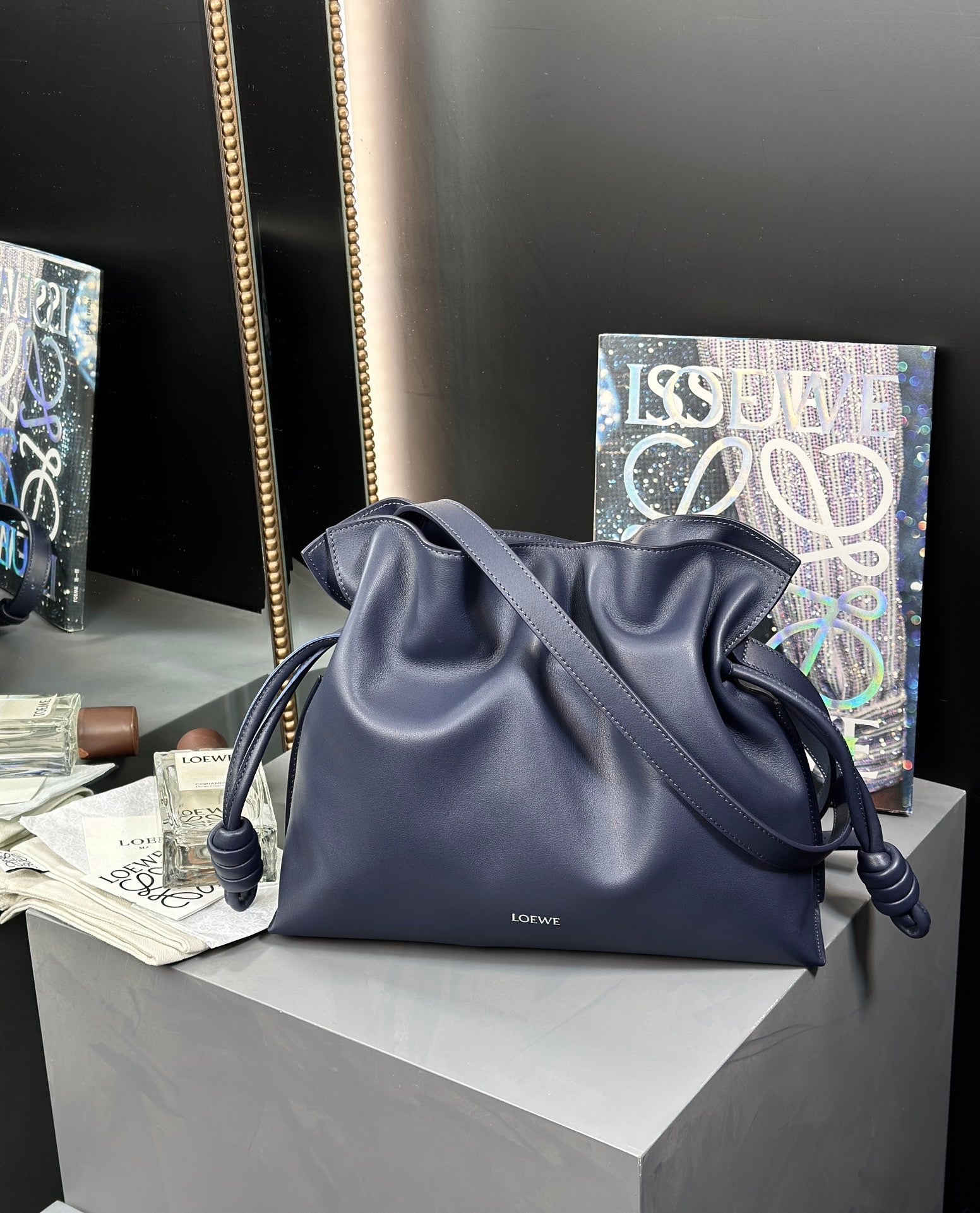 Abyss Blue Medium Flamenco Clutch