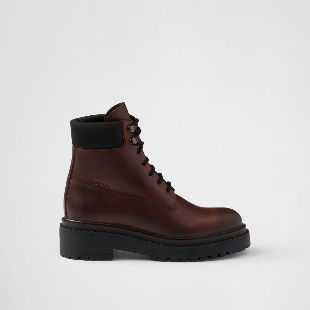 Ebony Leather & Re-Nylon Booties