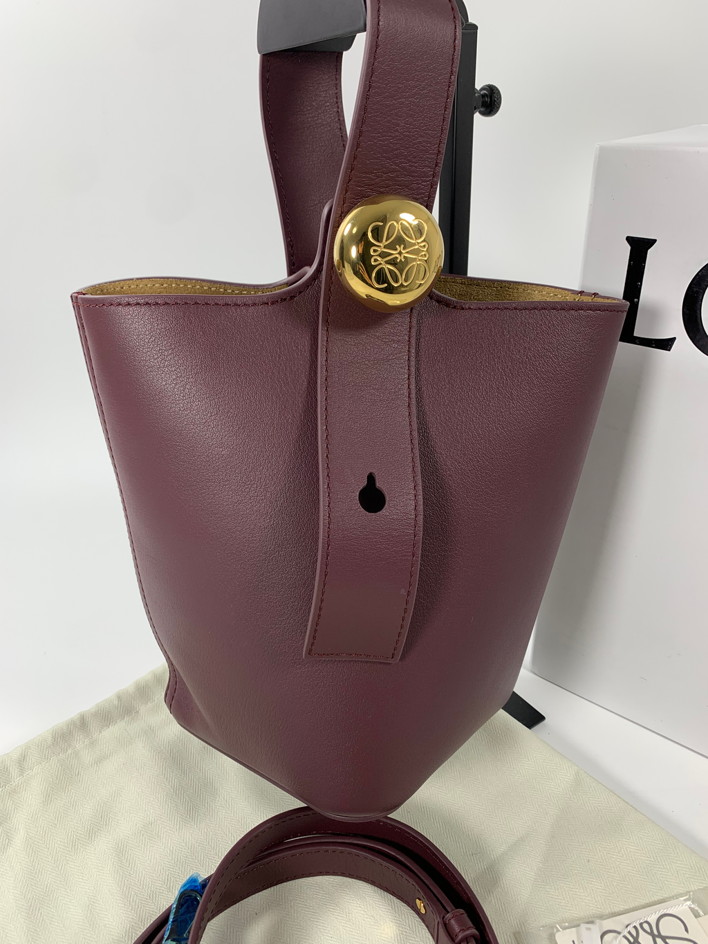 Dark Burgundy Mini Pebble Bucket