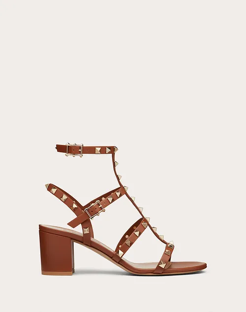 Brown VR ankle strap sandal 60 mm