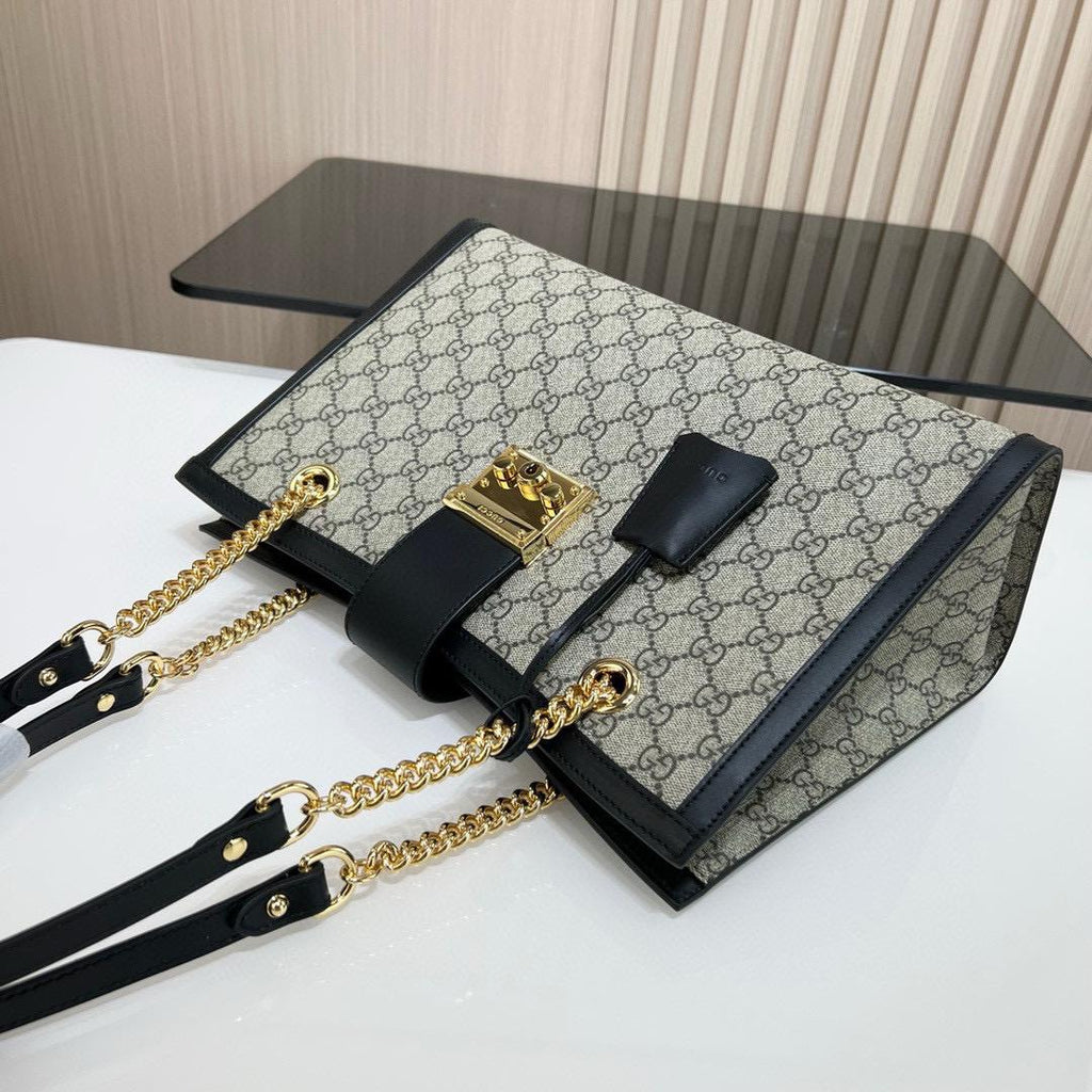 Beige/Black GP Medium Shoulder Bag