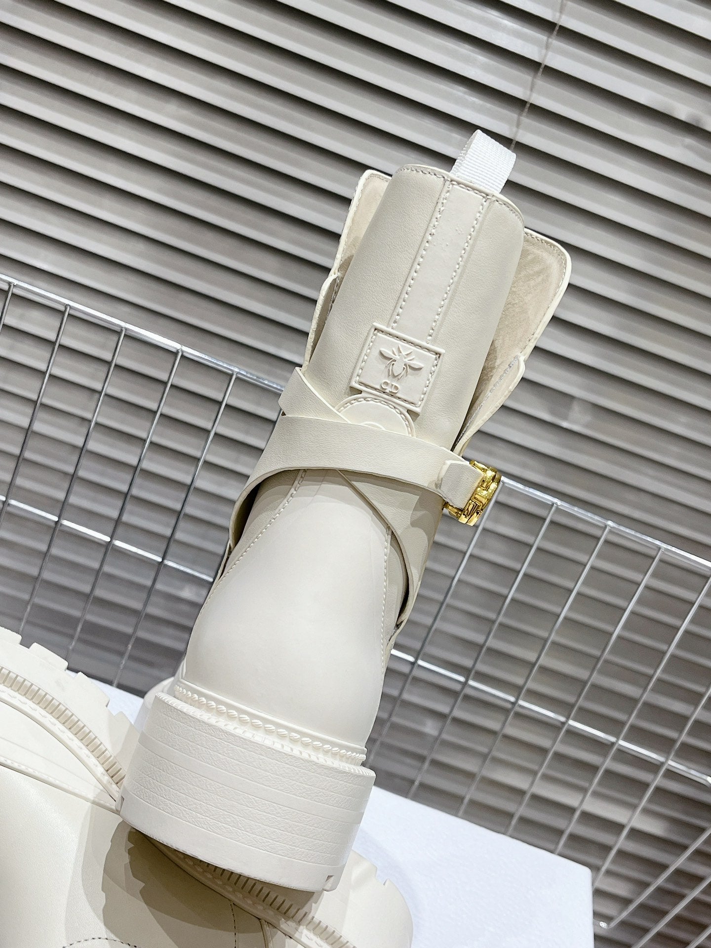 White Empreinte Ankle Boot