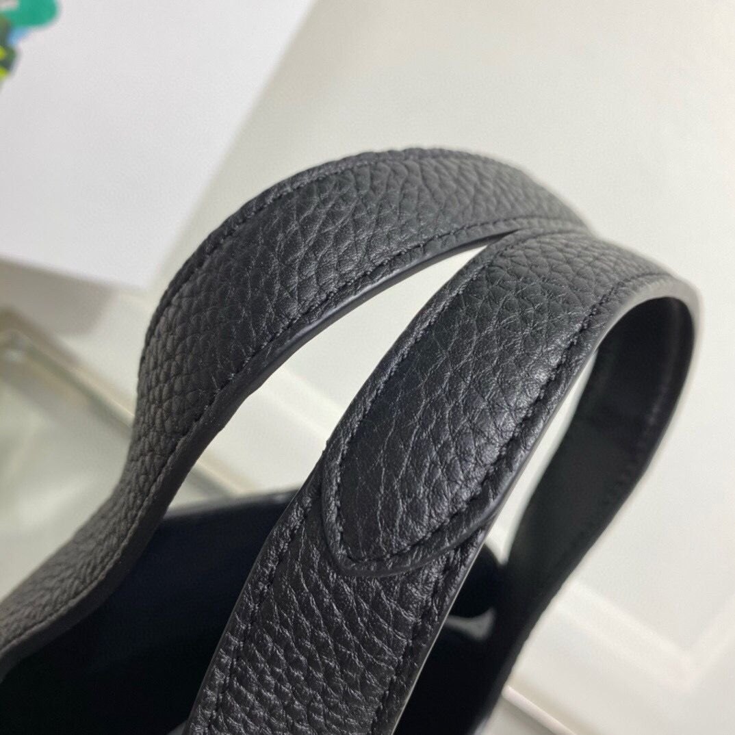 Black Leather Mini Handbag