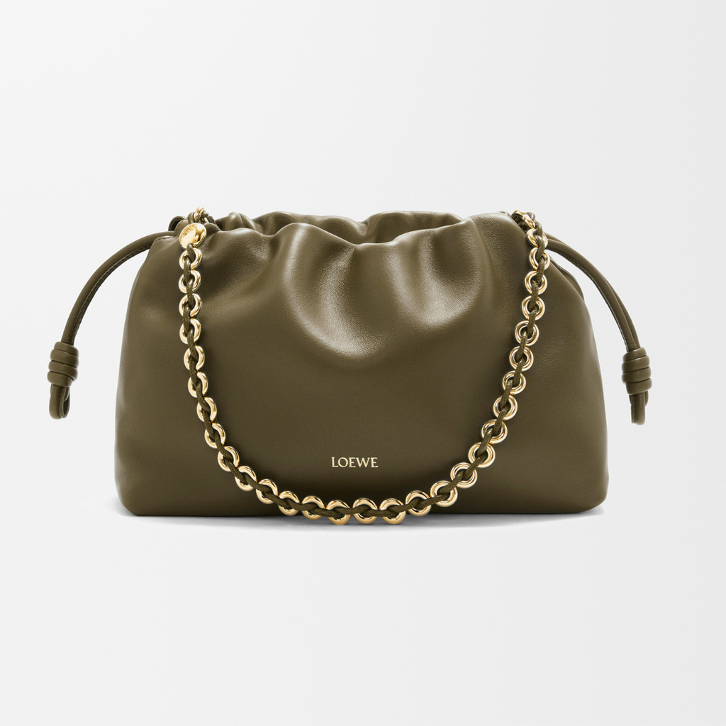 Dark Khaki Green Medium Flamenco Purse