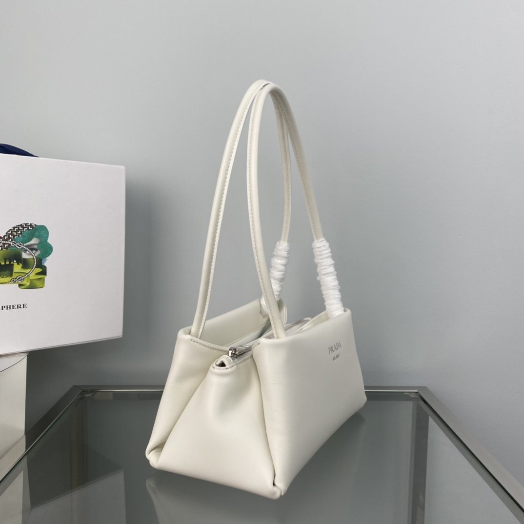 White PM small leather bag