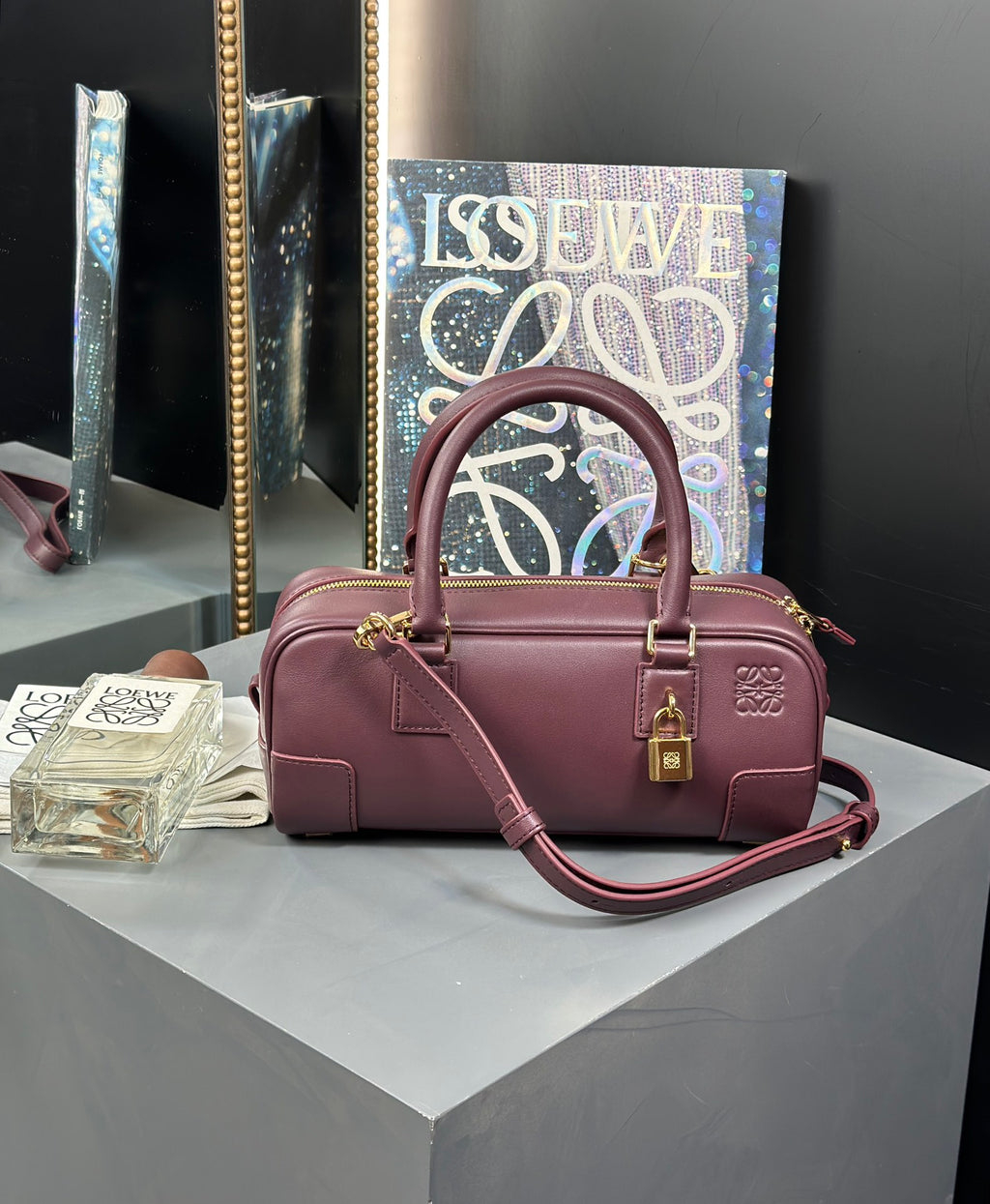 Dark Burgundy Amazona 23 Cropped Bag