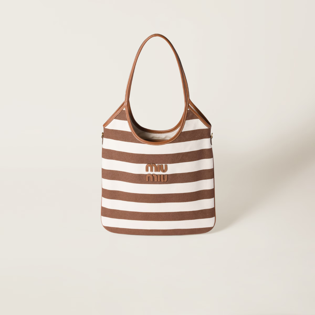 Cocoa Brown/Natural IVY Canvas & Leather Bag