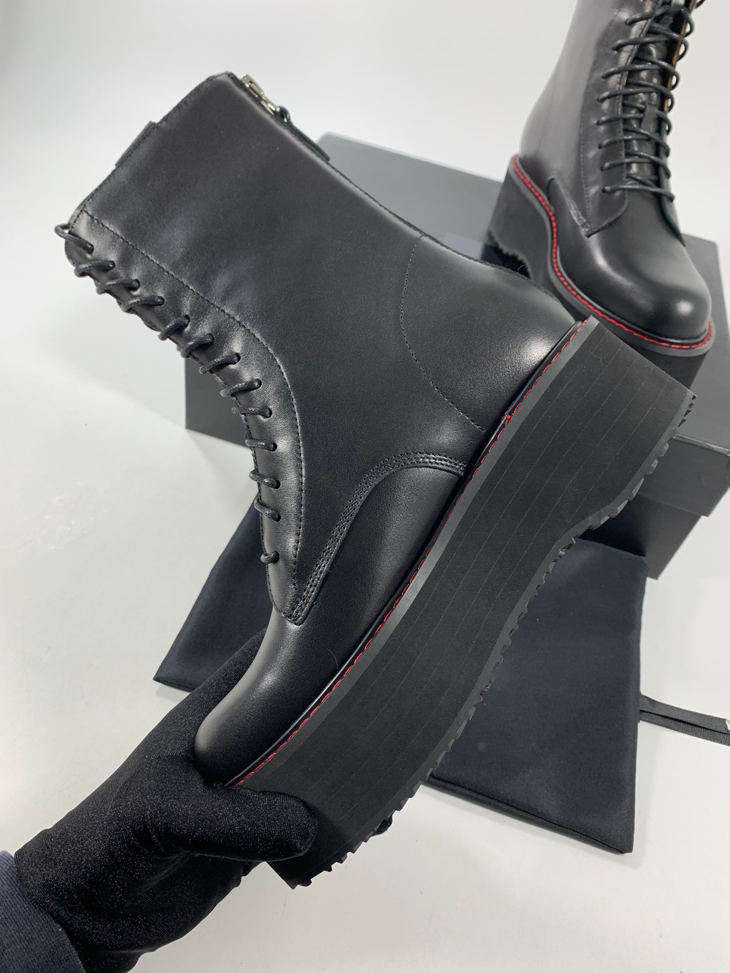 Black Double Stack Boot