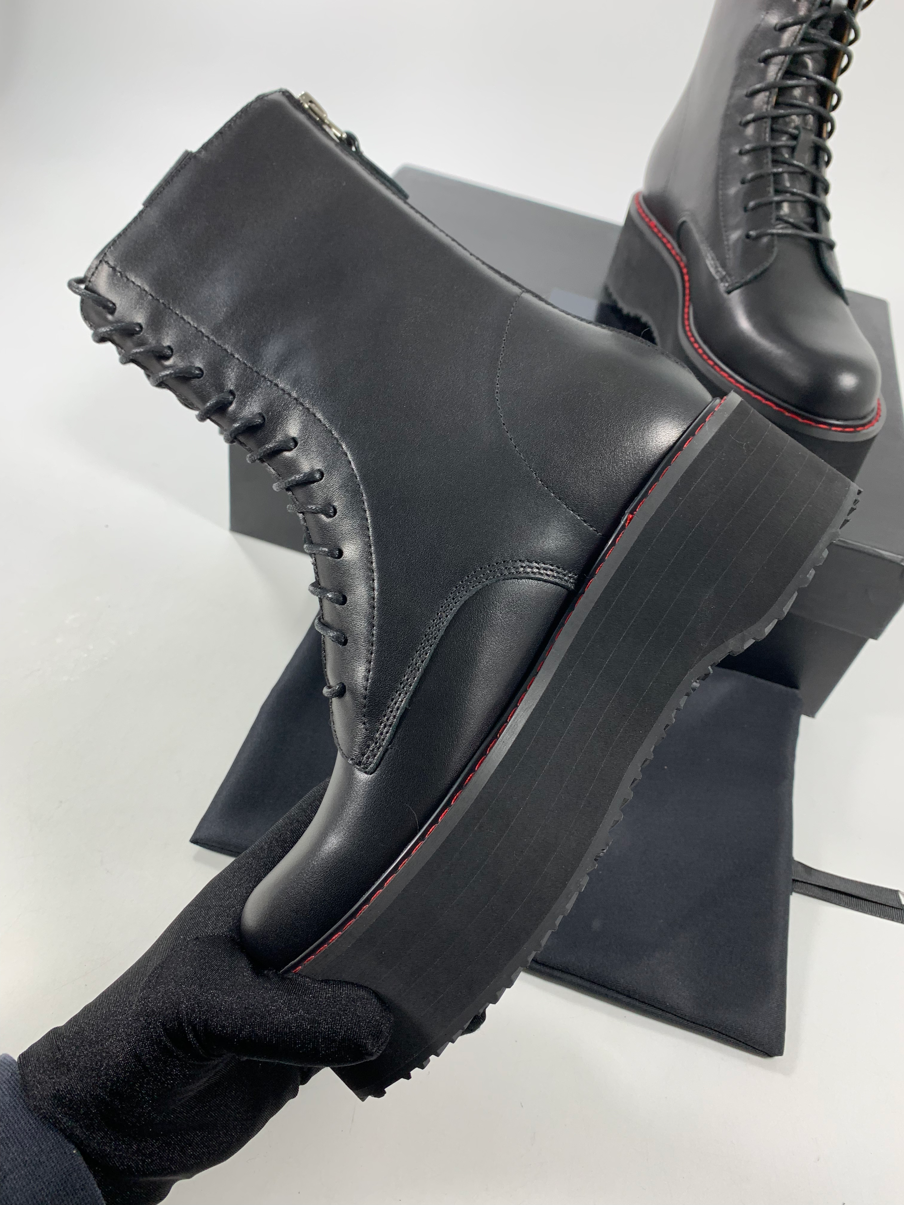 Black Double Stack Boot