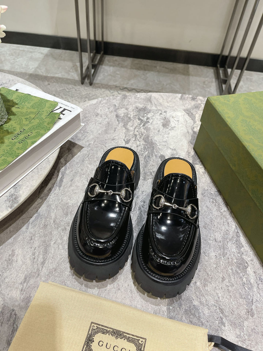 Black GG Mule