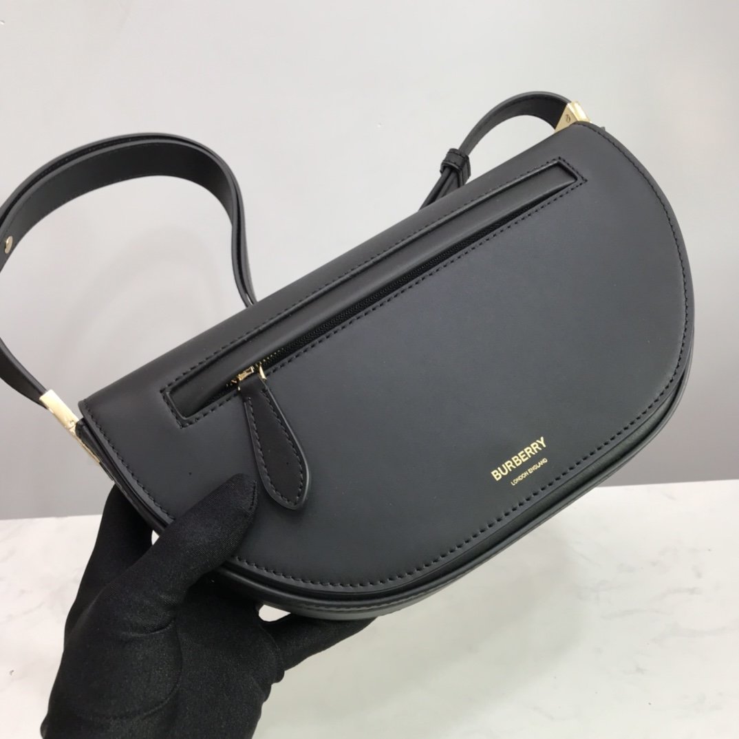 Black small leather BO bag
