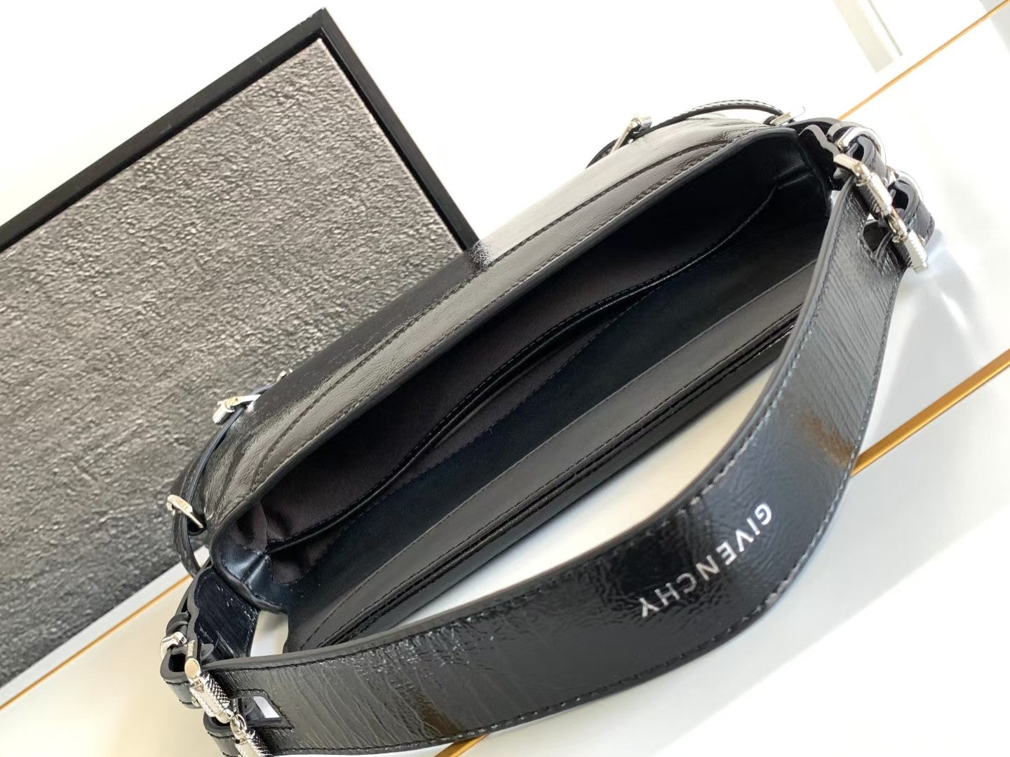 Black Small P'tit Voyou Bag In Patent Leather