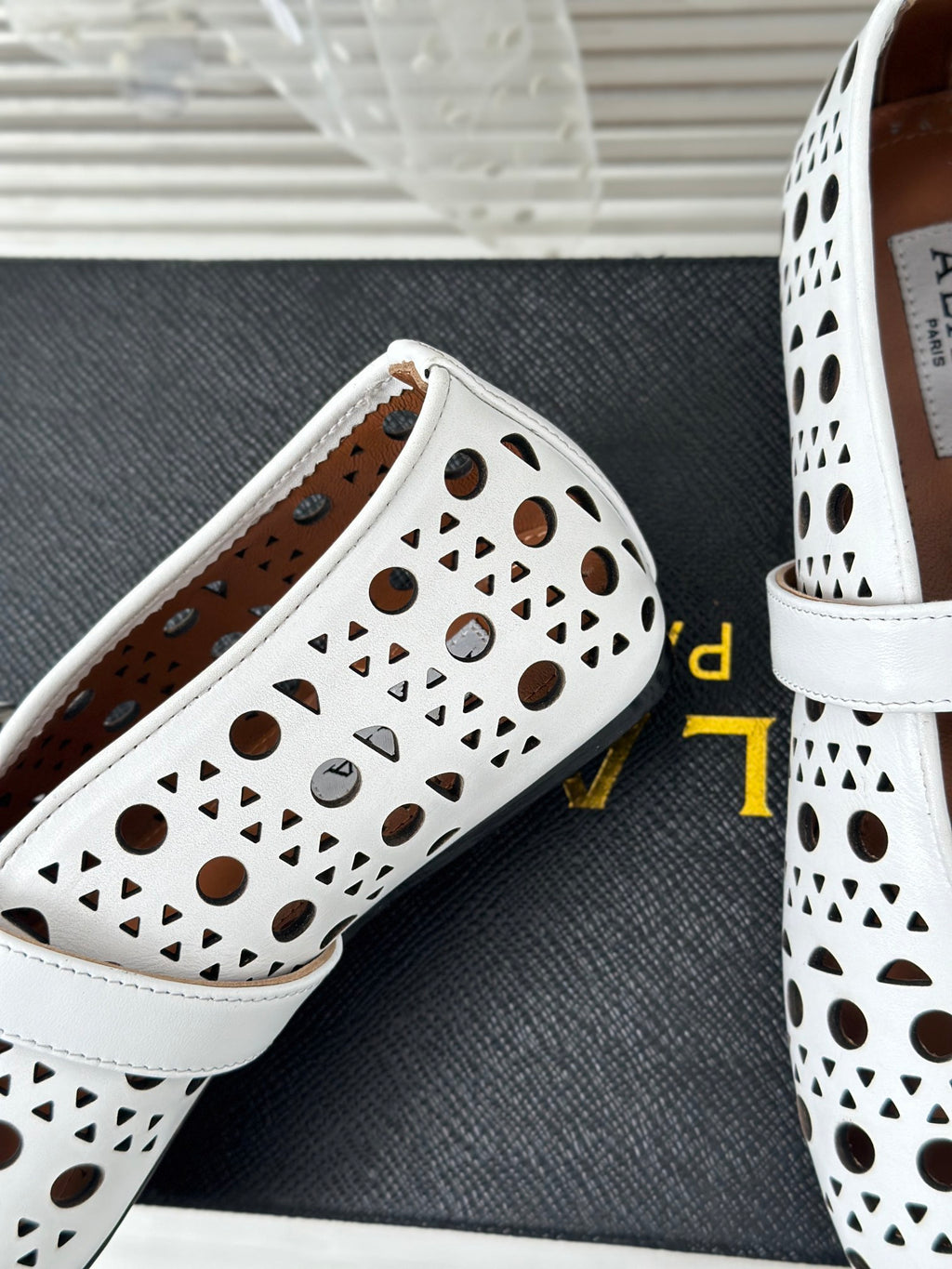 White AV Ballet Flats