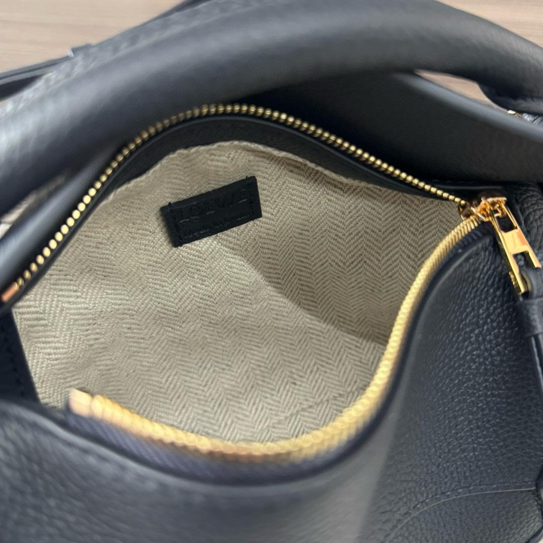 Deep Navy LP Mini Leather Shoulder Bag