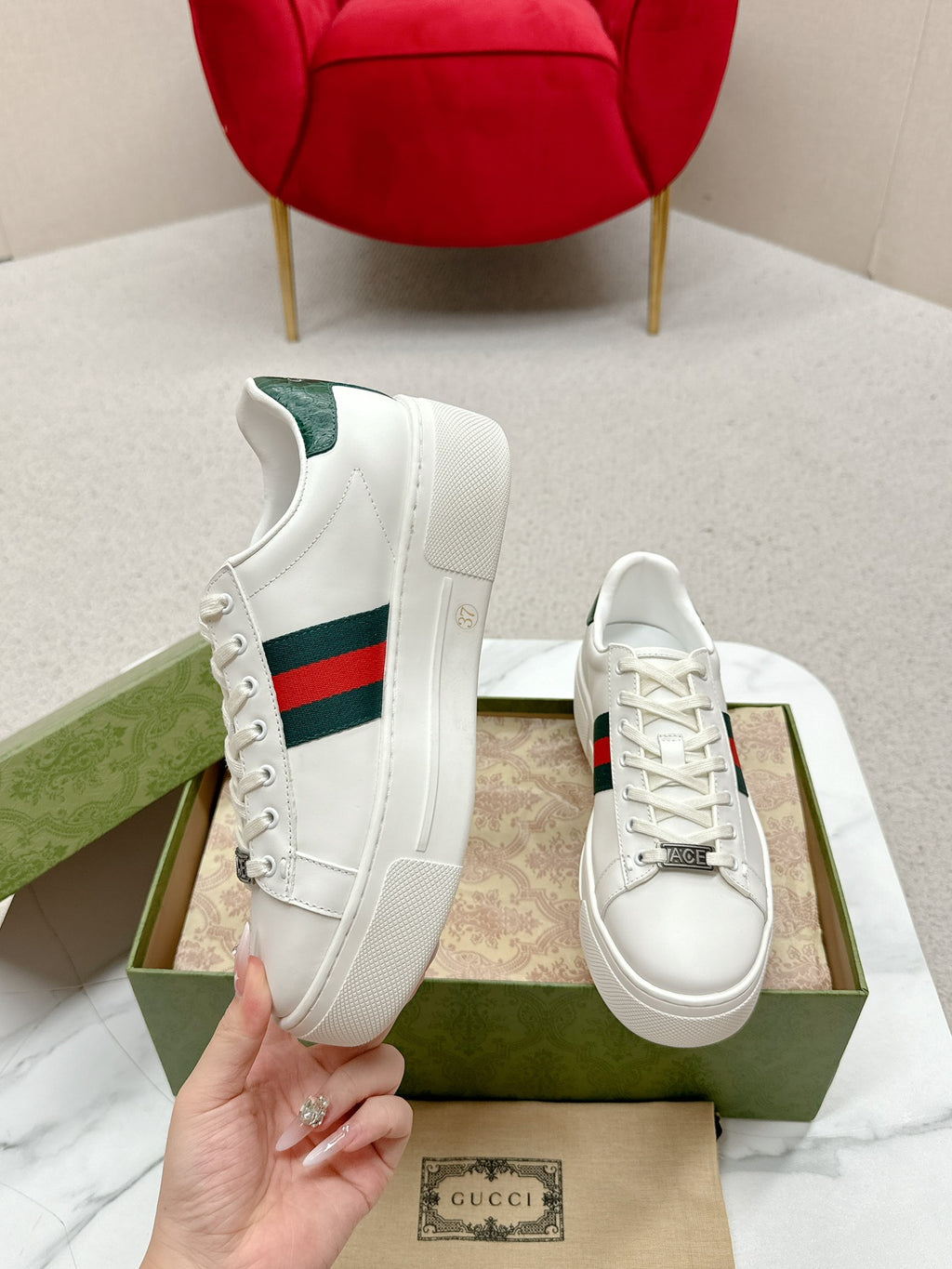 Men's White Ace Sneaker