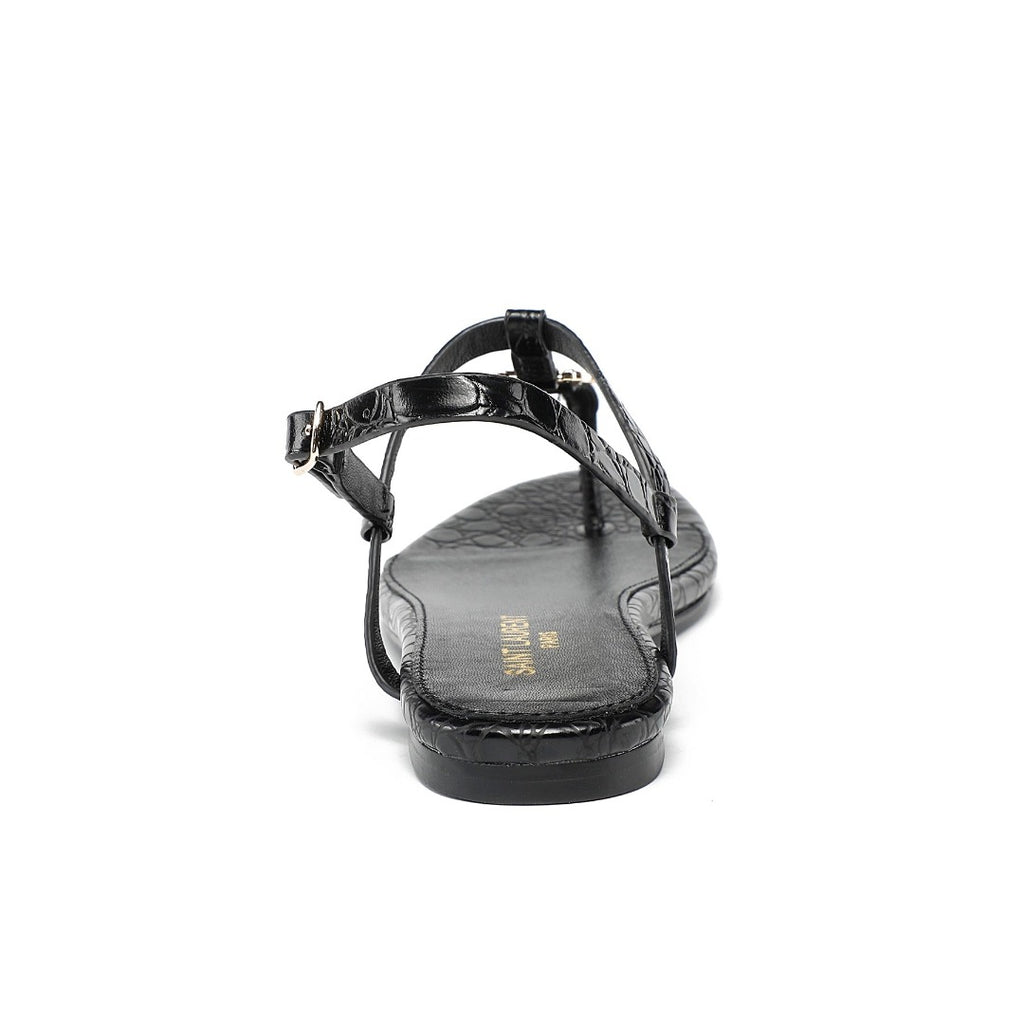 Black SC open-toe sandals