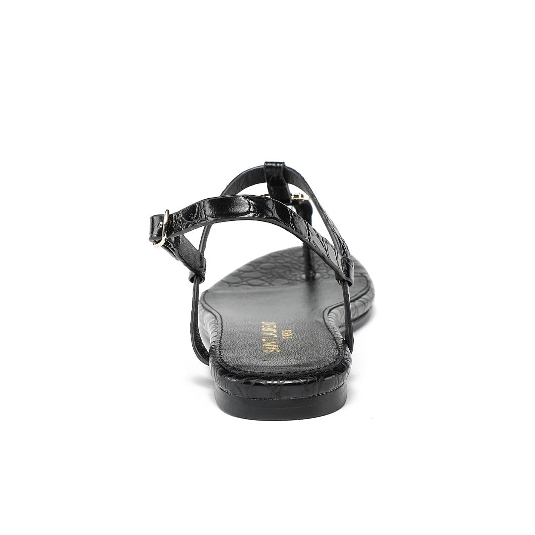 Black SC open-toe sandals