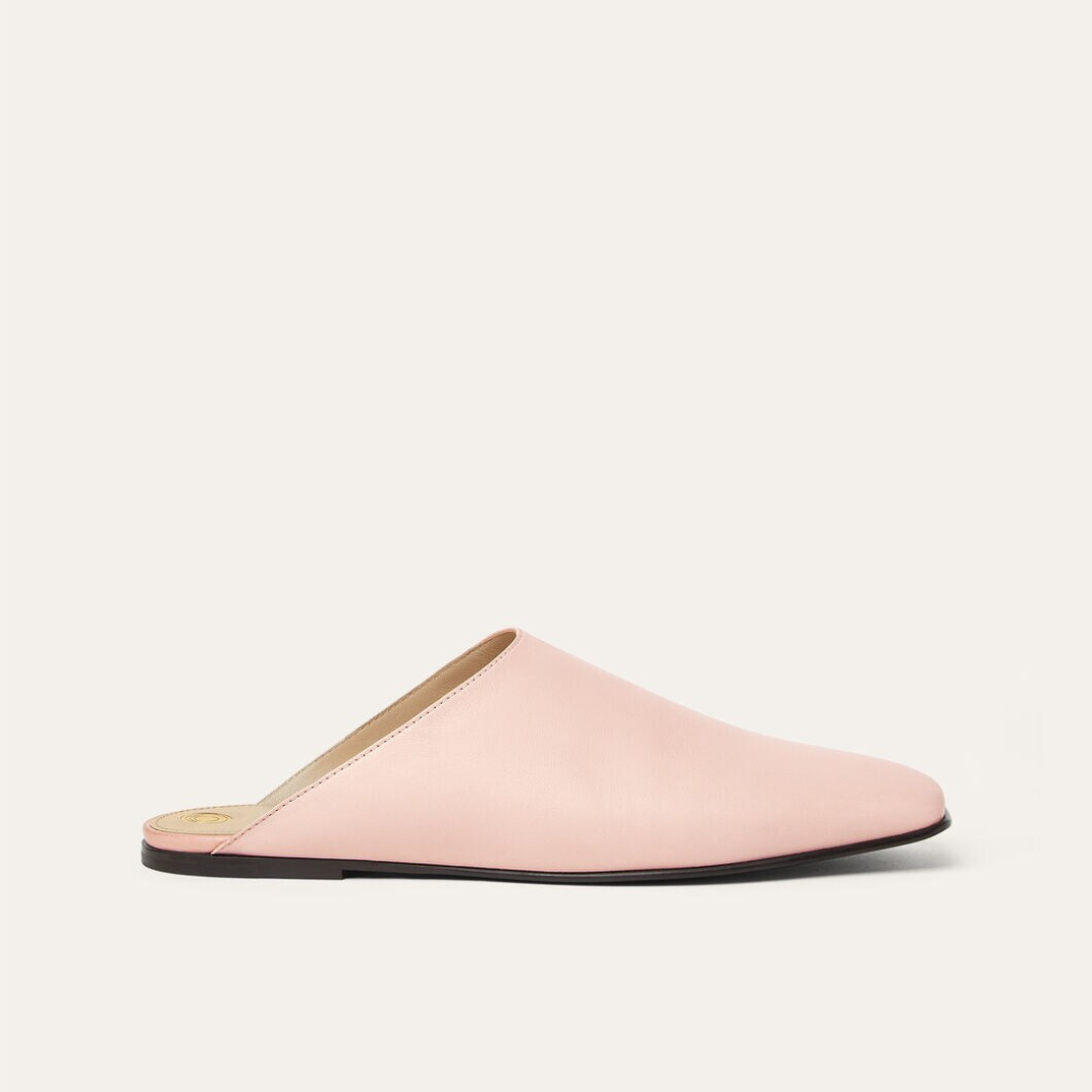 Fluffy Pink Alba Flat Mule