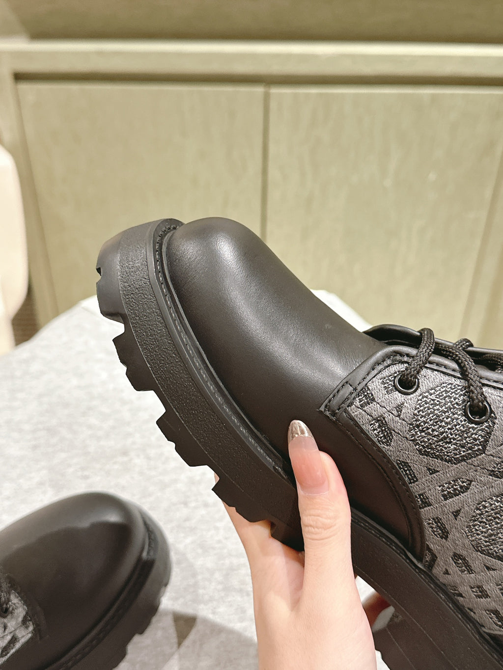 Black & Gray D-Major Ankle Boot