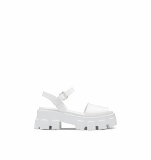 White PM brushed leather sandals