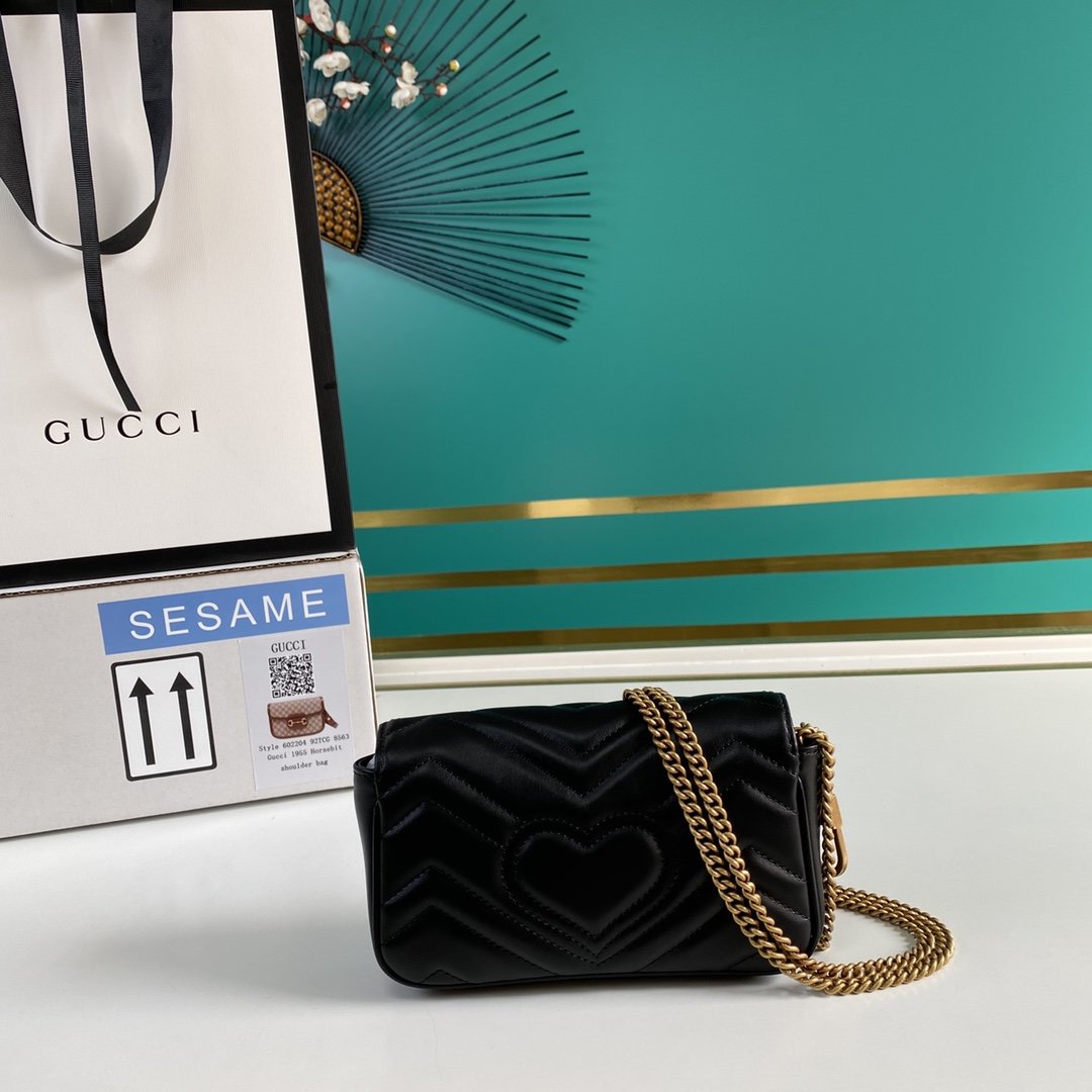 Black GM super mini shoulder bag